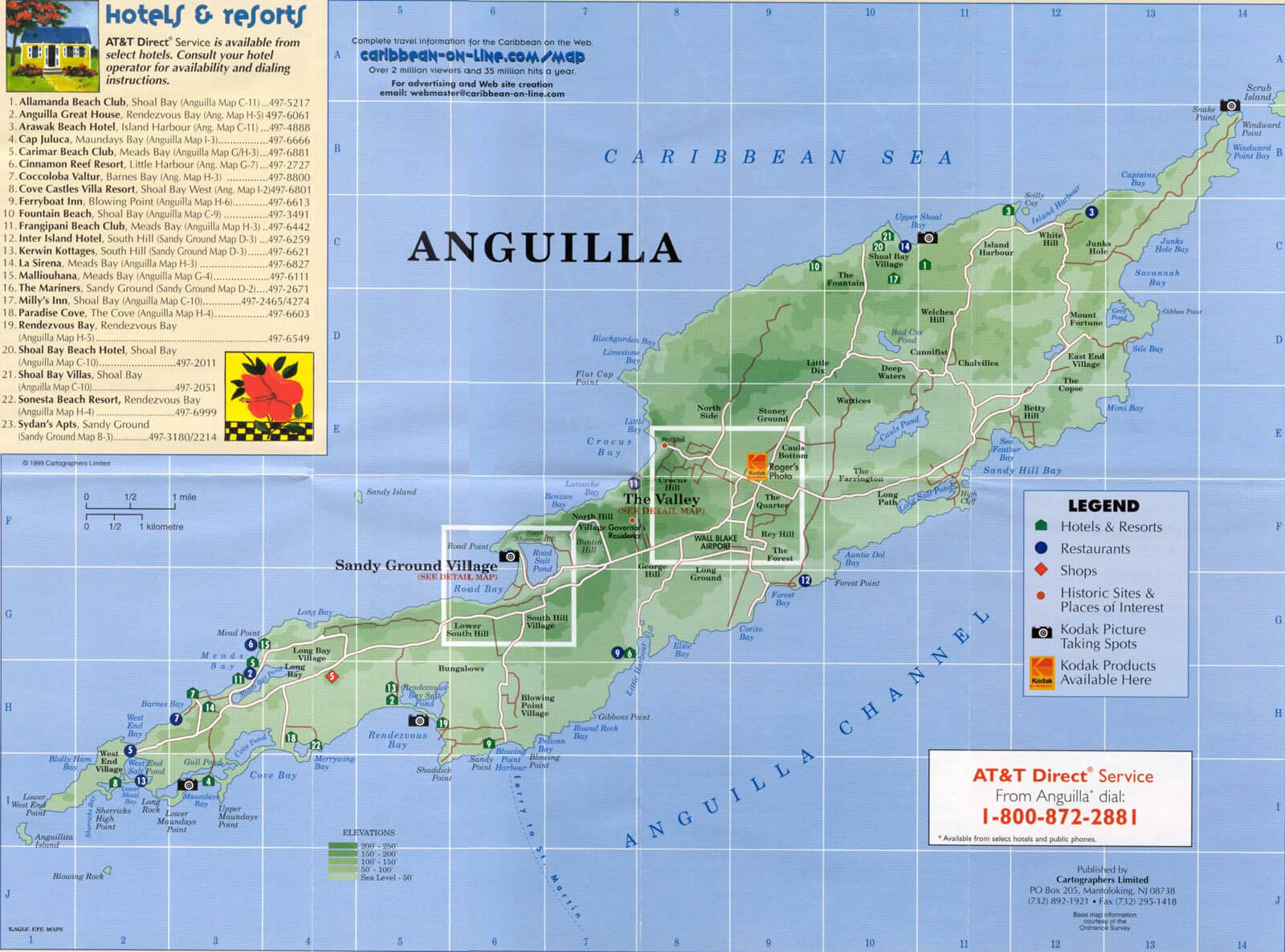 Anguilla Provinces Cities Map